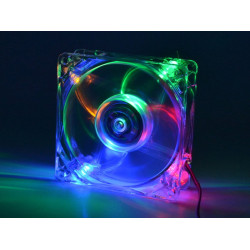 Ventilator 12V 80x80x25mm cu leduri multicolore Ventilator 12V 80x80x25mm cu leduri multicolore