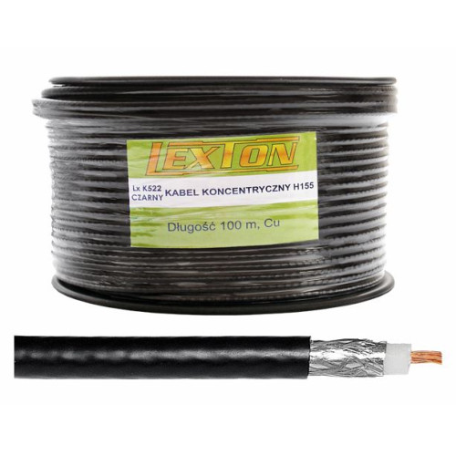 Cablu coaxial H155 100m negru Cablu coaxial H155 100m negru