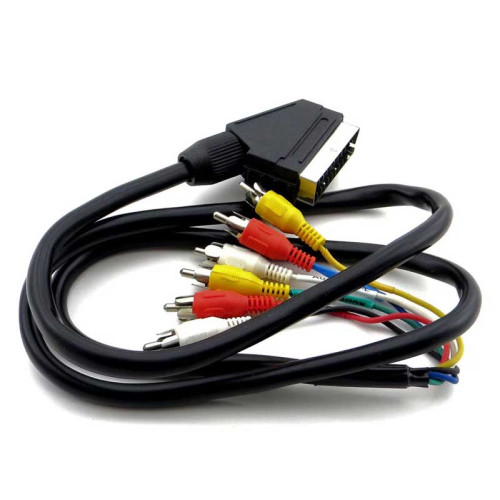 Cablu scart la 6RCA cu intrare 1.2 M Cablu scart la 6RCA cu intrare 1.2 M