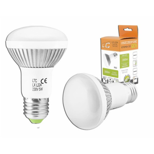 Bec leduri R63 E27 5W alb cald