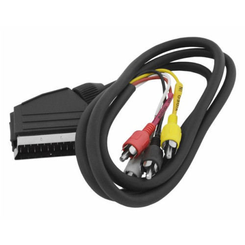 Cablu scart la 4 RCA 1,5m