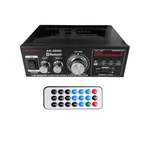 Amplificator camera 2x15W SD/USB/BT AK-699BT